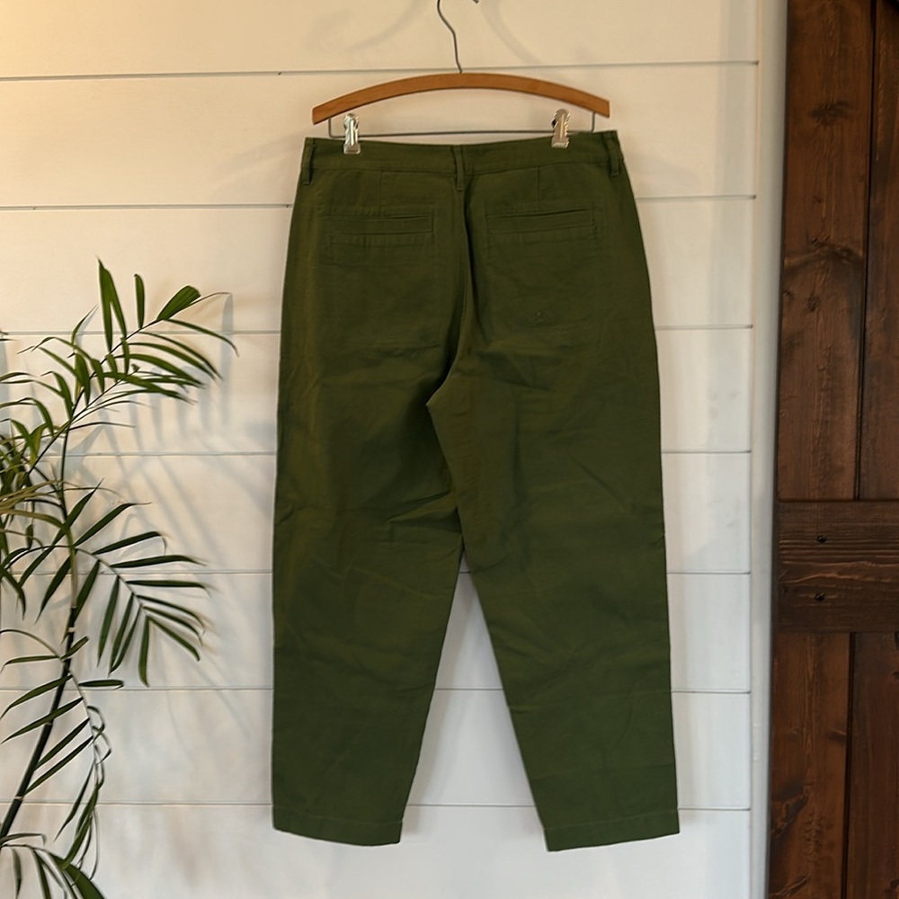 Nwt j crew green khaki vintage taper crop chino pant Size 12 J14 - Picture 4 of 9